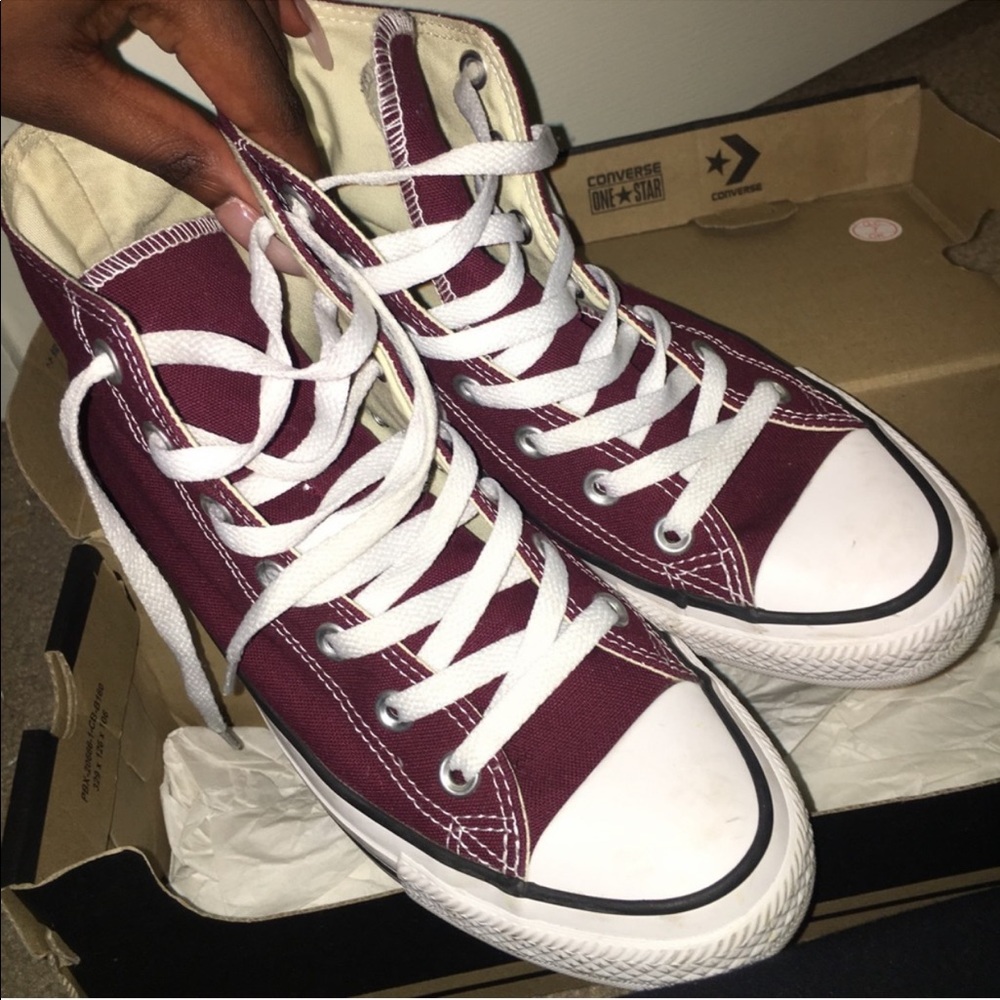 Burgundy Converse